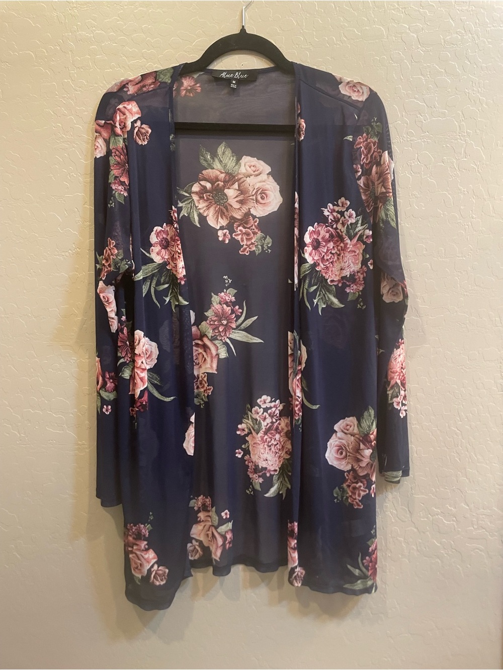 Alice Blue Navy Floral Open Cardigan